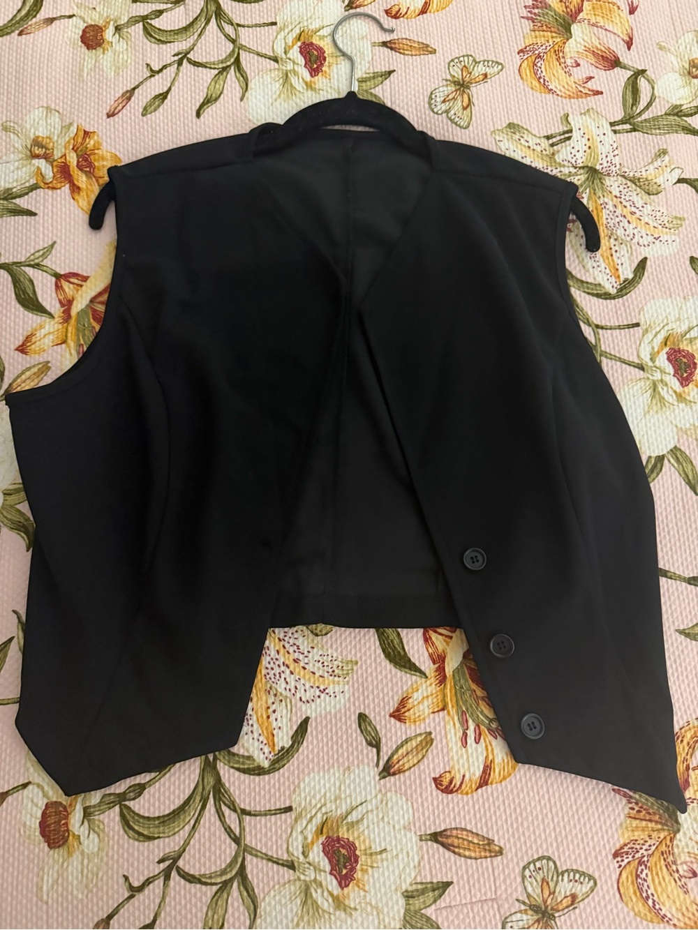 Black Sleeveless Tailored Vest - Brand Unknown